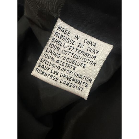 Talbots Christmas Themed Black Velvet Lined Button Up Vest Holiday Print Large - Picture 8 of 14